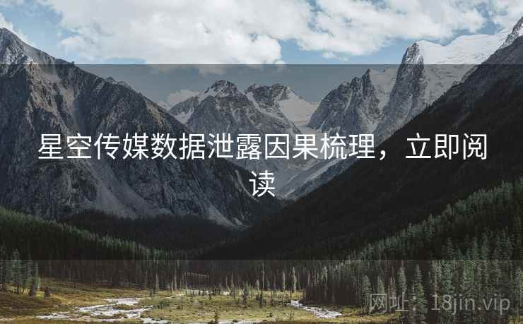 星空传媒数据泄露因果梳理，立即阅读
