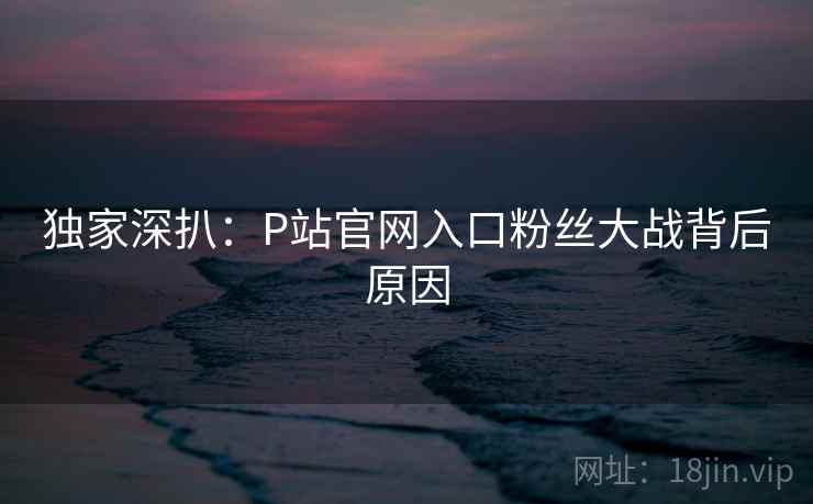 独家深扒：P站官网入口粉丝大战背后原因