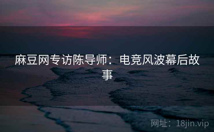麻豆网专访陈导师：电竞风波幕后故事