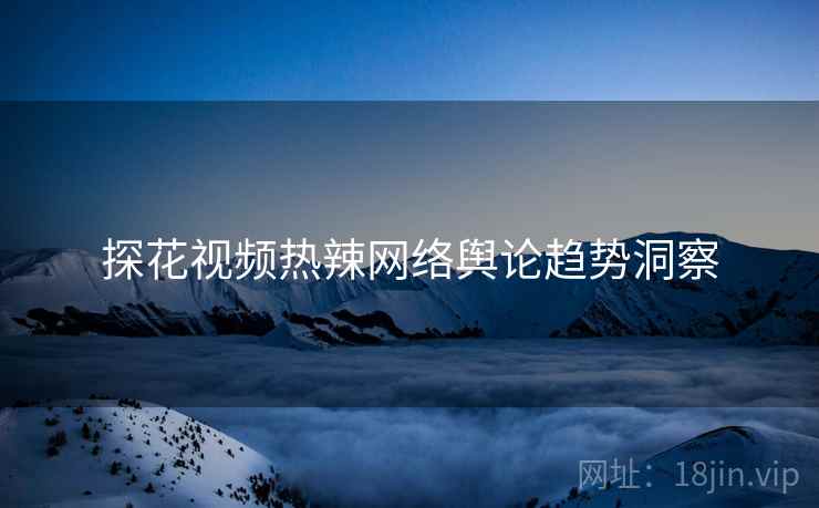 探花视频热辣网络舆论趋势洞察