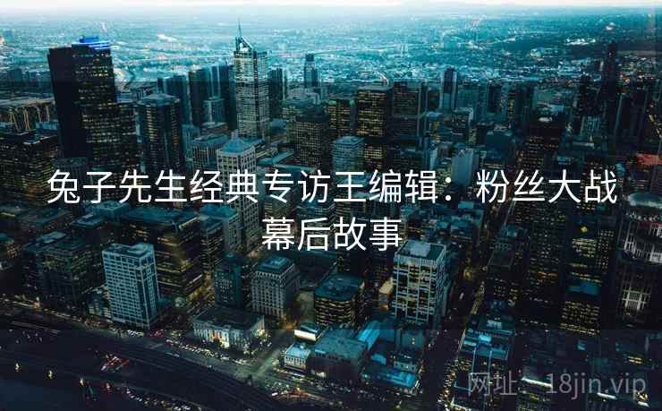 兔子先生经典专访王编辑：粉丝大战幕后故事